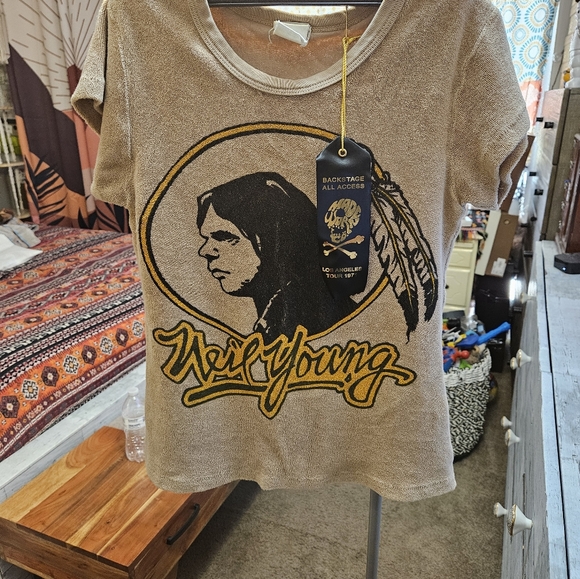 Madeworn neil young shrunken terry cloth tee size small unisex - Picture 3 of 6